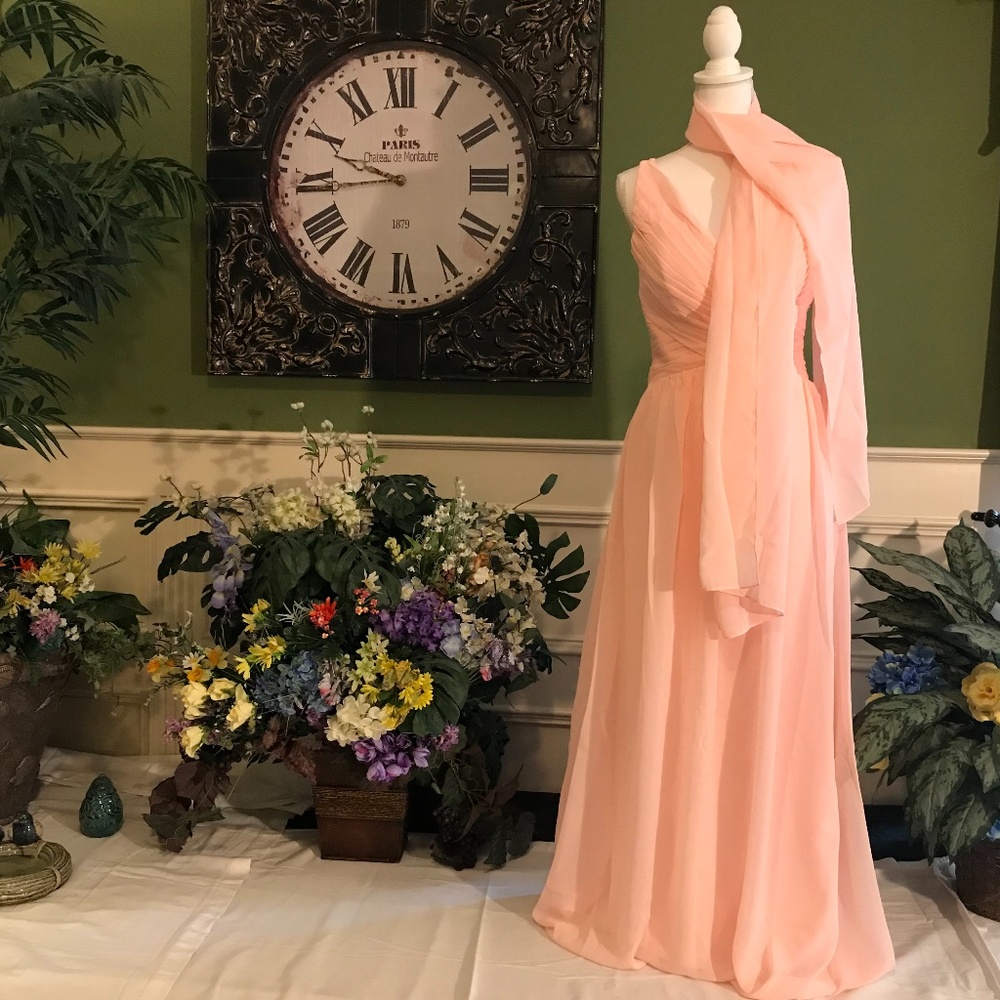 Formal evening gown bridesmaid dress